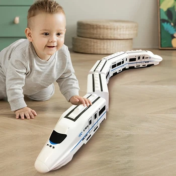 1:8 Harmónia Vasúti Szimulációs nagysebességű Vasúti Vonat Játékok Fiúknak Elektromos Hang, Fény Vonat GMU Modell Puzzle Gyermek Autó Játék