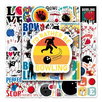 10/30/50PCS Népszerű Bowling Golyó Matrica Csomag Gördeszka Gitár Dekoráció DIY Laptop Rajzfilm Vízálló Graffiti Matrica Wholesal