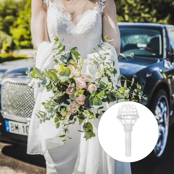 10 Db Esküvői Virágok Üres Tartályt DIY Kezelni Virágos Hab Tálat Tartja Jogosultja Ellátási Fehér Műanyag Anya