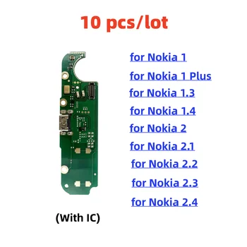 10 Db/Sok, USB Töltő, Dokkoló Csatlakozó Tábla Csatlakozó Port Flex Kábel Nokia 1 Plus 1.3 1.4 2 2.1 2.2 2.3 2.4