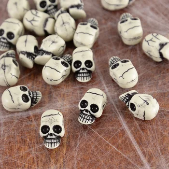 10db Halloween Koponya Dekorációs Kellék Mini Csontváz Fejét Reális Látszó Koponyák Modell Halloween Haunted House Party lakberendezés