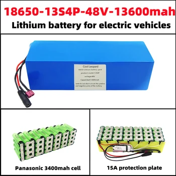13S4P Beépített BMS Eredeti 18650 48V Lítium-Ion 13600mAh Akkumulátor Elektromos Robogó Tápegység+2A Töltő .