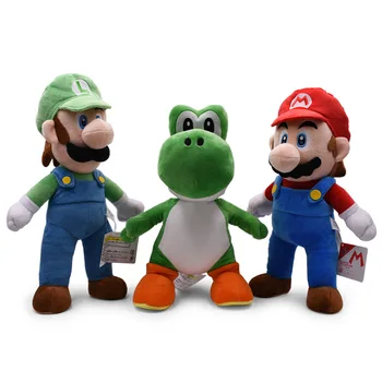 15-40 CM Méretű Super Mario Bros Luigi Yoshi Varangy Bowser Jr Koopa Troopa Daisy Plüss Baba Modell Játék