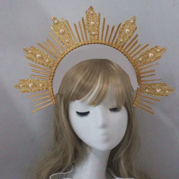 1Bag Gothic Lolita Nap Istennő Barokk Halo Kézzel készített Korona Anyag Csomag Korona DIY Anyag Táska Évjárat Tiara