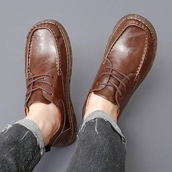 2023 Brit Alkalmi Egyetlen Cipő Bőr Cipő Hivatalos Cipő Új Férfi Cipő Bőr Marhabőr Bőr Férfi Cipő Kényelmes, Alacsony-top