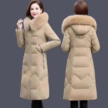 2023 Új Téli Női Kabát Kapucnis Pamut, Bélelt, Női Téli Hosszú Kabát, Női Kabát, Minőségi Meleg Outwear