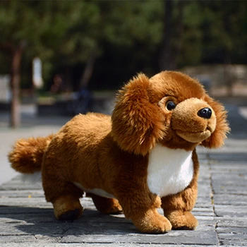 22cm Tacskó Kutya hifi Anime Aranyos kitömött állatokra gerjed Kolbász Kutya Plüss Játékok Élethű Állatok Szimuláció Plüss Baba Játék, Ajándék
