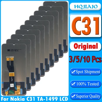 3/5/10DB Eredeti Nokia C31 LCD Kijelző érintőképernyő Közgyűlés Nokia TA-1499 TA-1497 TA-1493 LCD Kijelző Csere