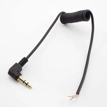 3,5 mm-es derékszögű DIY Fejhallgató-Audio Kábel Vonal, 3 pólusú Jack Strand Fülhallgató Karbantartás, Javítás Wire Kábel 3.5 Férfi