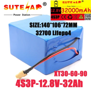 32700 Lifepo4 Batterij 4S3P 12,8 V 32Ah Találkoztam 4S 30A Maximale 60A Evenwichtige Bms Voor Elektrische Boot Ononderbroken voeding 12V