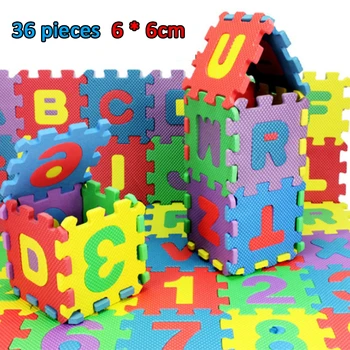 36/set Gyerekek Mini Hab Ábécé betűit Számok Padlón Puha Baba Mat 3D-s Biztonsági Puzzle Gyerekek Tanulási Oktatási Játékok