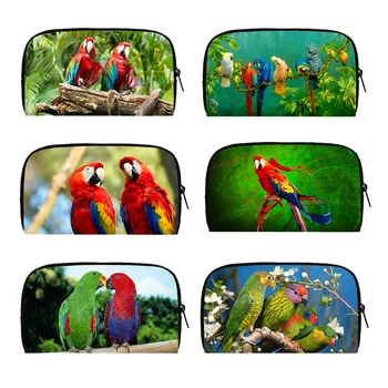 3D Papagáj Nyomtatás Tárca Kreatív Utca Állat a Nők Pénzt Táskák Telefon Hitelkártya Alkalmi Jogosultja Fiúk Táska Hosszú Tárca Ajándék