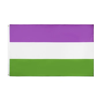 3X5 Ft 90X150Cm Lgbtqia Genderqueer a Nemek közötti Meleg Büszkeség Zászló