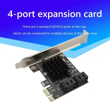 4 portos SATA III. PCIe PCI Express 3.0 X1 6Gbps Bővítő Kártya Adapter HDD