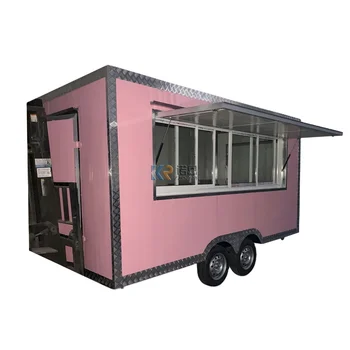 4M Hot dogos Kocsi Mobil Élelmiszer Vontatható büfékocsi Teljesen Felszerelve, Kávés Konyha Pótkocsi Eladó
