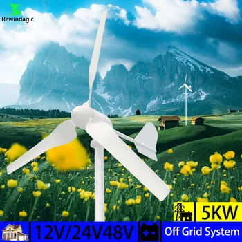 5000w Szél Turbina-Generátor 12V 24V 48V DC 220v AC Haza Rendszer Ingyenes Zöld Alternatív Energia Napelemek Haza Energia Megoldások