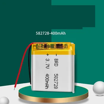 582728 3,7 V 400mAh Újratölthető Lítium-Polimer Akkumulátor MP3 MP4 GPS Smart Óra Bluetooth Hangszóró Fülhallgató Li-ion Cell 582828