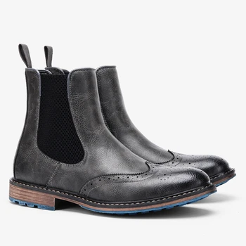 7-13 Pattanásos Chelsea boots kényelmes márka divat 2023 csizma bőr #AL665