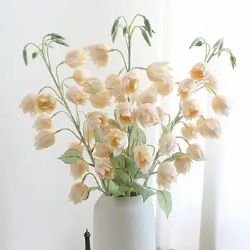83cm Mesterséges Selyem Virág, Csokor Szimuláció Campanula Virág Haza Nappali Dekoráció Campanula Esküvői Hamis Virágok