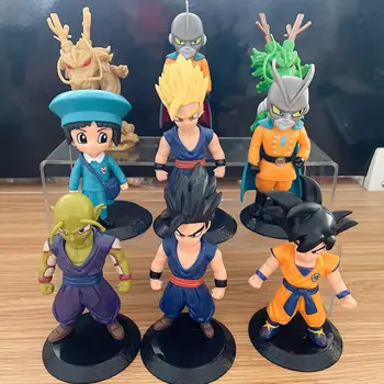 9Pcs/Set 10-12cm Dragon Ball Z Super Saiyan Son Goku Piccolo Son Gohan Son Goten Shenron Anime Ajándék Játék