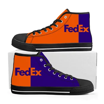 A FedEx Magas Felső Cipők Férfi Női Tinédzser Magas Minőségű Egyesült Államok Futár Vászon Tornacipő pár Cipő, Alkalmi, Egyedi Cipő