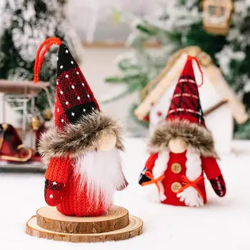A Gnome Baba Dísz Varázslatos Karácsonyi Gnome Baba Izzó Törpe Plüss Játék karácsonyfa lakberendezési Fél Karácsonyi Ajándék