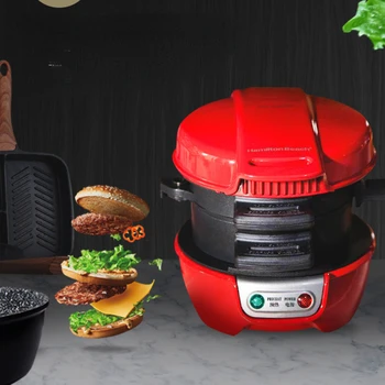 A Hamburger Készítő Háztartási Kis Reggeli Gép, Multi-Function Könnyű Ételeket Gép Kenyér Szendvics Gép Gofri Gép