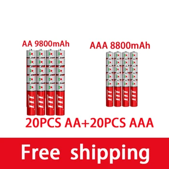 AAA + AA újratölthető AA 1,5 V 9800mah - 1,5 V AAA 8800mAh alkáli elem elemlámpa játék óra, MP3-lejátszó, ingyenes házhozszállítás