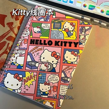 Aranyos Hello Kitty Tekercs Notebook Anime Rajzfilm Sanrio Hellokitty Memo Diák Hordozható Notebook Lányok Megjegyzés Könyv, Írószer-Ajándék