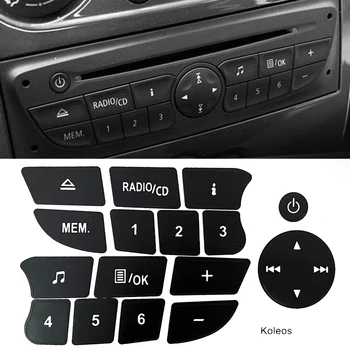 Autó Gomb Javítás Matrica Fekete Audio Gomb Javítás Matrica Matricák Tartozékok Twingo Renault Clio, valamint Megane 2009-2011