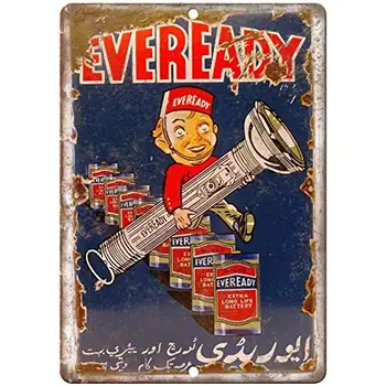 Az Eveready Akkumulátorok Porcelán Nézd Szaporodás U115 Fali Poszter Adóazonosító Jel Vintage GRILL Étterem Vacsora Szoba, Kávézó, Üzlet Dekoráció