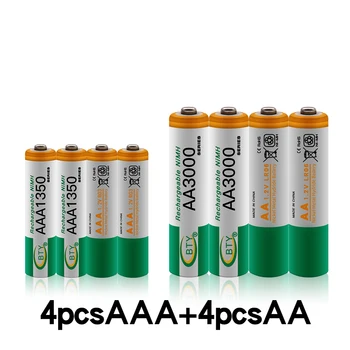 Az újratölthető NiMH AAA akkumulátor, 100% - os v, 1.2 MAH, AA, 1350 MAH, 1.2 MAH újdonság 2 eladó