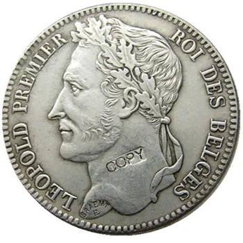Belgium Egy sor(1832-1849) 9pcs leopold Premier Roi Des Belges 5 Frankot Másolás Érmék