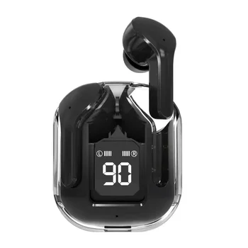 BT30 Bluetooth Fejhallgató Digitális TWS Vezeték nélküli Kétoldalú Sztereó Nehéz Basszus Réz Gyűrű Horn Átlátszó Sport Zenét Fülhallgató