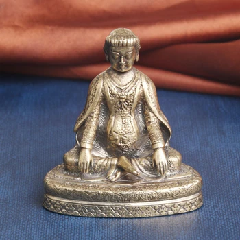 Casting Miniatűr Buddhista Adatok Bronz Retro Szentség Buddha Formák Kézműves Tantrikus Haza Oltárok Asztali Dísz