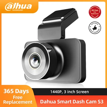 Dahua S3 Dashcam Fém Autó 2K HD 3 Inch Videó Felvevő Baleset Retesz éjjellátó hangvezérlés WiFi Dashcam Autós Kamera