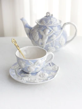 Eden Francia Angyal Európai Bíróság Kerámia Kávés Csészét, Tányért Angol Délutáni Tea Fekete Tea Csésze Tea Szett Tea Csésze Készlet