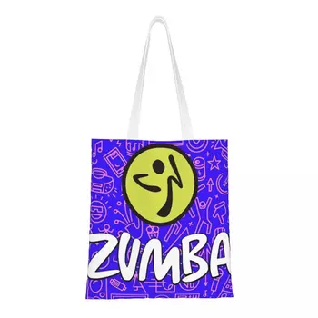 Egyéni Zumba Vászon Bevásárló Táska Nők Tartós Élelmiszert Fitness Vásárló Tote Bags