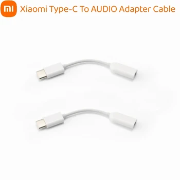Eredeti Xiaomi C-Típusú AUDIO Adapter Kábel Gyors Felismerés, Könnyű, Kényelmes TPE Anyagból 90mm Hossza 3,5 mm-es Csatlakozó