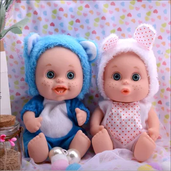 [Fura] 26cm Szimuláció baba, Baby Doll Mozgatható Figurák Divat Babák aranyos Baba zene etetés-üveg Játszani ház Játékok Gyerekeknek ajándék