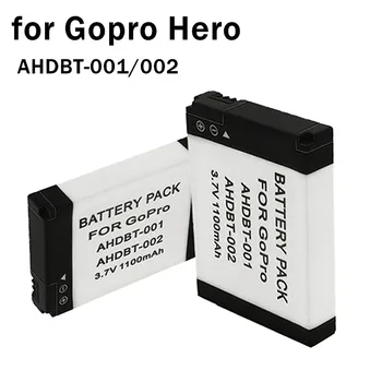 Gopro Hero Akkumulátor 3,7 V 1100mAh Fehér Alkalmas GoPro AHDBT-001/002 Sport Kamera Akkumulátor Gopro Kiegészítők