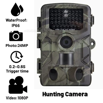 HC808A Vadon élő állatok Vadászni Kamera 24MP 1080P Infravörös éjjellátó Fotózás IP66 Vízálló Ellenőrzés követi, Kamera