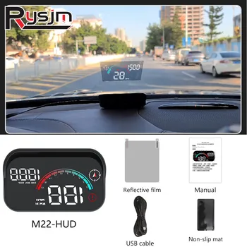 HD M22 Szélvédő Sebesség Projektor GPS HUD Az Autók Kilométeróra Head Up Display fordulatszám-túllépés Riasztás Autó Elektronika, Tartozékok