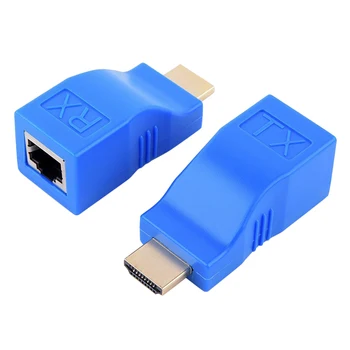 HDMI-Kompatibilis Hosszabbító 30M Átviteli Távolság RJ45-HDMI-Kompatibilis HD Hálózati Extender Átalakító Adapter