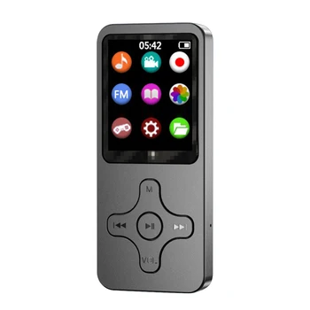HiFi MP3-Lejátszó, FM Rádió Bluetooth-kompatibilis 5.0 Hordozható Walkman E-könyv/Hangrögzítő zenelejátszó Multifunkcionális Diák
