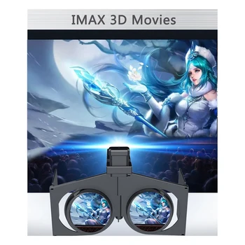 Hordozható 3D-s Szemüveget, Filmek, Játékok, Műanyag 3D-s Virtuális Valóság VR Szemüveg Készlet Összehajtható Virtuális Valóság VR Szemüveg Mobil Telefon