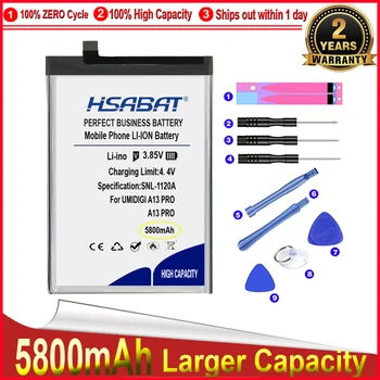 HSABAT 0 Ciklus 5800mAh A13S Akkumulátor UMIDIGI A13 Pro Magas Minőségi Csere Akkumulátor