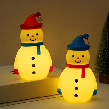 Hóember Megjelenés Bájos Dekoráció Led Hóember Díszek, karácsonyfa Díszek Night Lights Gyerekeknek Létre Ünnepi