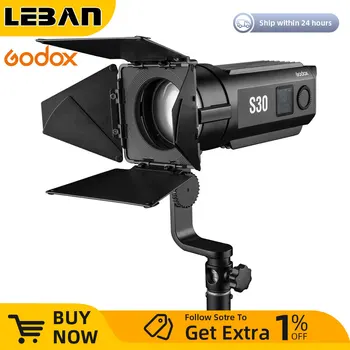 InStock Godox S30 30Ws LED Fotózás Folyamatos állítható Fény Pajta Ajtó Stúdió Professzionális Fényképezés