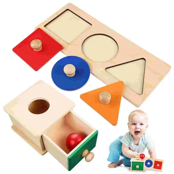 Játék Szett Fa Playsets Montessori Gyerekek Kognitív Labda Csepp Gyermekek Oktatási